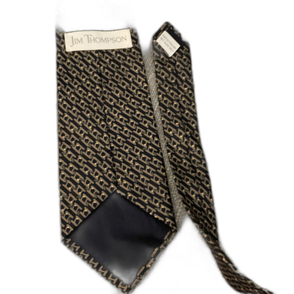 JIM THOMPSON Tie 100% Silk Rare Abstract pattern 55” Made in Thailand - Picture 2 of 7